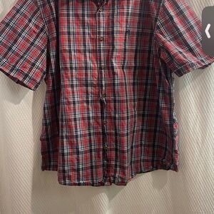 Men's Carhartt Red and Blue Plaid Casual Shirt